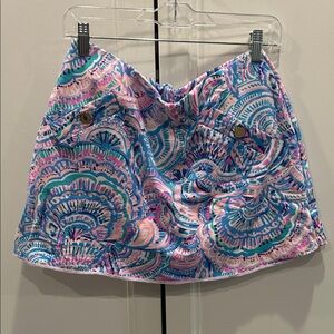Lilly Pulitzer Pink and Blue Mini Skirt